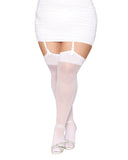 Dreamgirl Reversible Bride Crystal Seam Thigh Highs