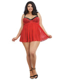 Dreamgirl Lace Babydoll And G String Set