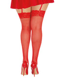 Dreamgirl Lace Trimmed Fishnet Thigh Highs Stockings