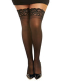 Dreamgirl Lace Trim Thigh Highs