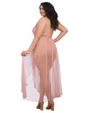 Dreamgirl Mosaic Lace Teddy And Skirt Set