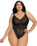 Dreamgirl Plus Size Lace Teddy And Skirt Set