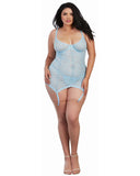 Dreamgirl Lace Garter Slip And G String Set