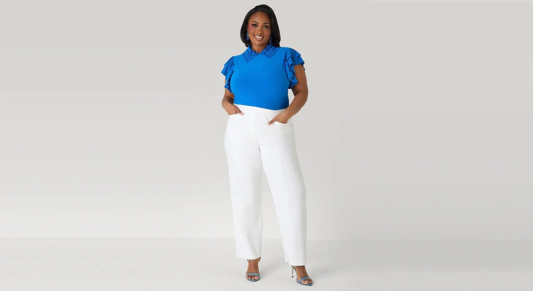 Guide to Choosing Pants for Plus-Size Body Types From Ashley Stewart