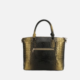 Liora Two Tone Croc Effect Tote Bag Set