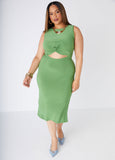 Cutout Midi Bodycon Dress