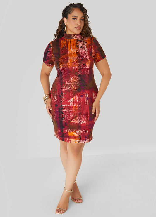 Printed Bodycon Dress