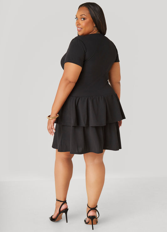 Textured Tiered Dress