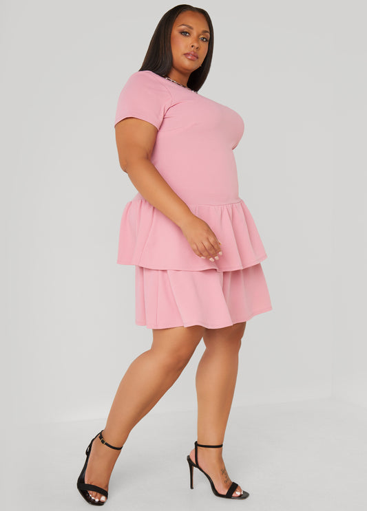 Textured Tiered Dress