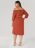 Belted Off The Shoulder Dress