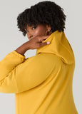 Flounced French Terry Hoodie Dress