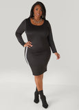 Plus Size Striped Bodycon Dress
