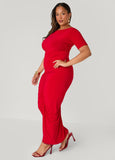 Ruched Maxi Bodycon Dress