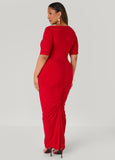 Ruched Maxi Bodycon Dress