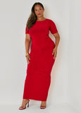 Ruched Maxi Bodycon Dress
