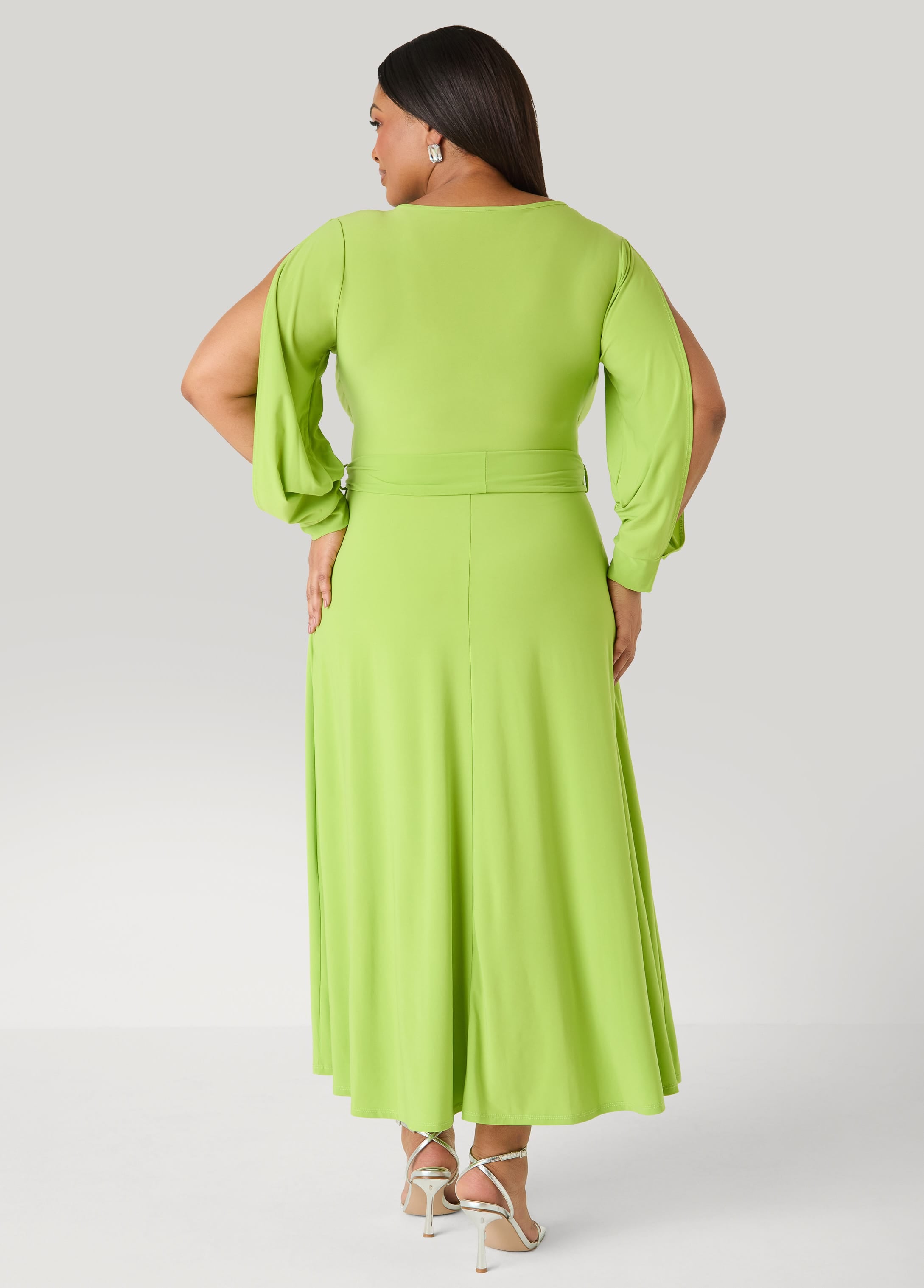 Tall Split Sleeve A Line Maxi Dress – Ashley Stewart