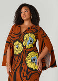 Drama Sleeved Floral Maxi Dress