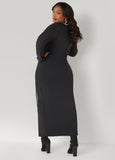 Glittered Face Graphic Maxi Dress