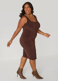 Square Neck Bodycon Tank Dress