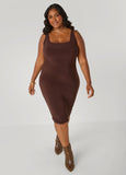 Square Neck Bodycon Tank Dress