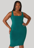 Square Neck Bodycon Tank Dress