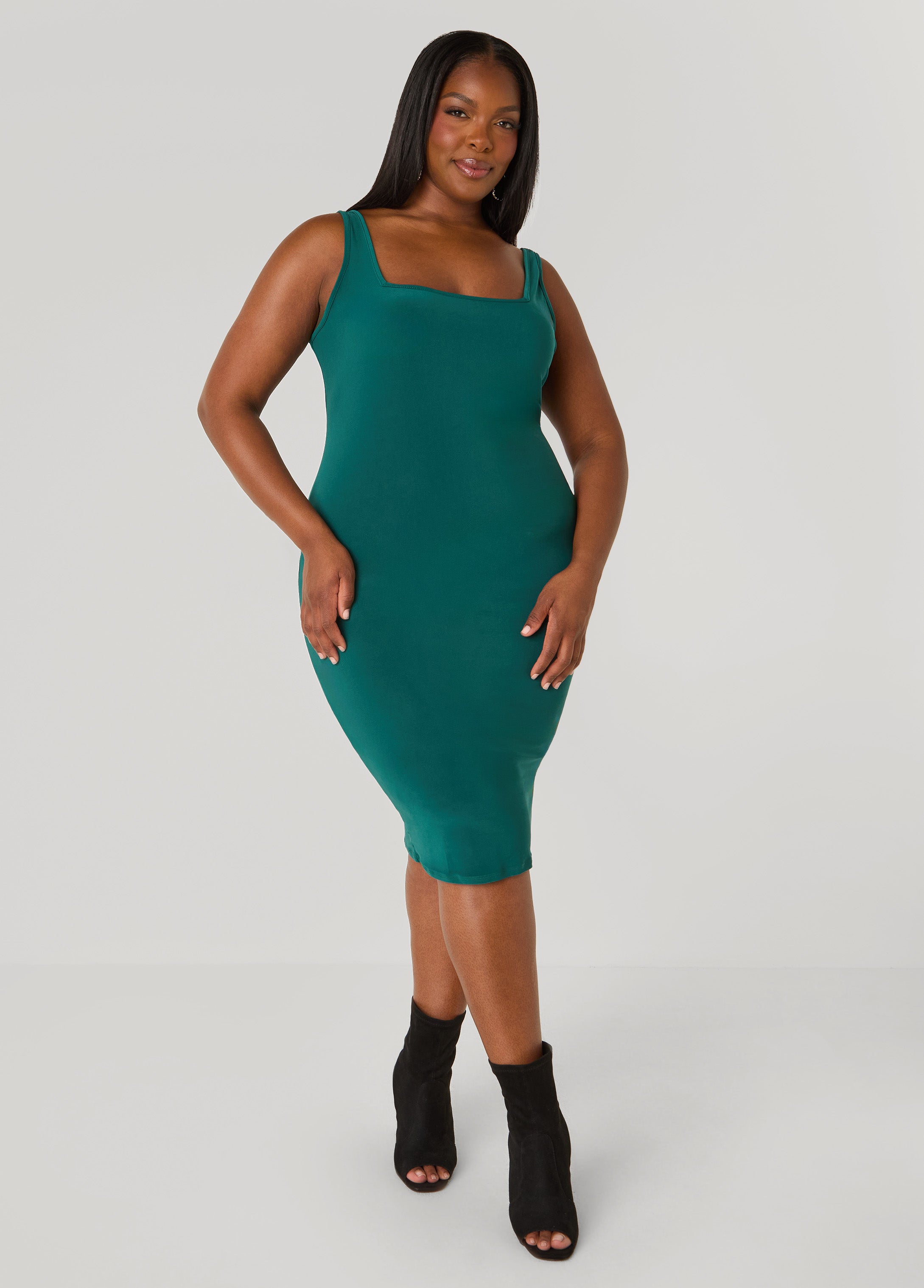 Square Neck Bodycon Tank Dress