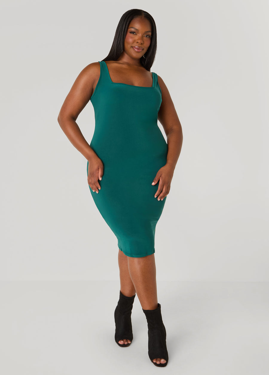 Square Neck Bodycon Tank Dress