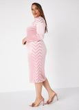 Mesh Paneled Velvet Bodycon Dress