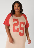 Jersey Two Tone Maxi Dress