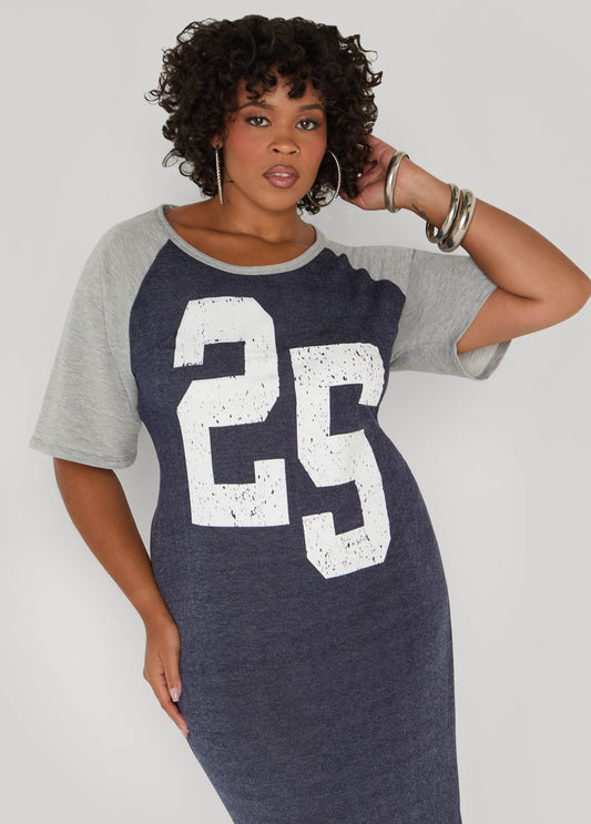 Jersey Two Tone Maxi Dress