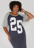 Jersey Two Tone Maxi Dress