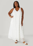 Pompom Gauze Maxi Dress