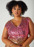Ombre Sequin Shift Dress