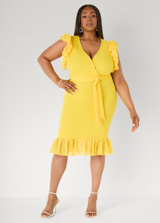 Plus Size sheath dress plus size tulle dress trendy church dress