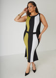 Colorblock Midaxi Sheath Dress