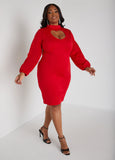 Heart Cutout Bodycon Dress