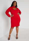 Heart Cutout Bodycon Dress