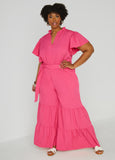Ruffled Wide Leg Jumpsuit