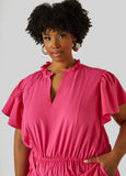 Ruffled Wide Leg Jumpsuit