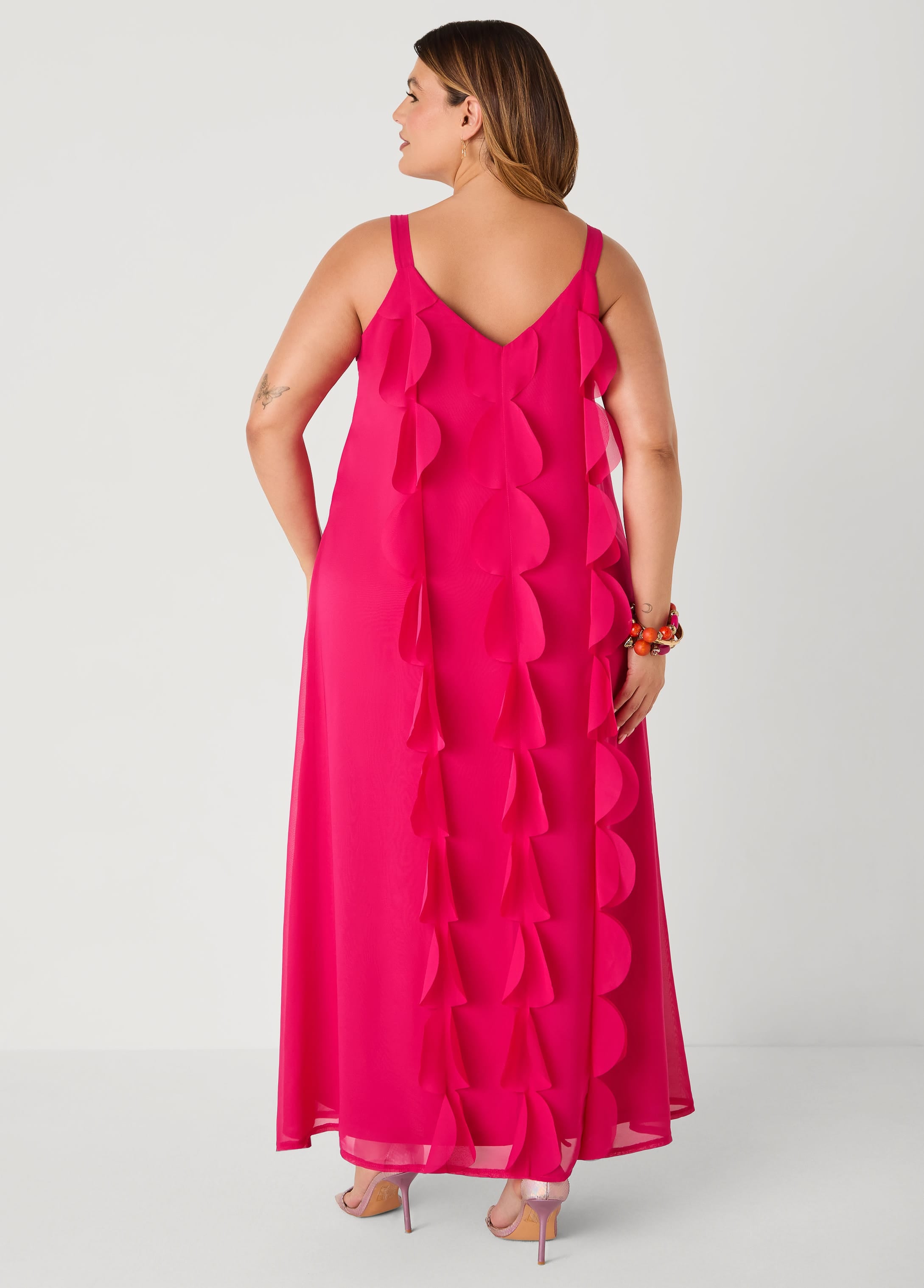 Applique Embellished Maxi Dress