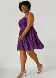 Strapless Rosette A Line Dress