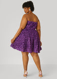 Strapless Rosette A Line Dress