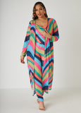 Swirl Print Cowl Neck Catsuit