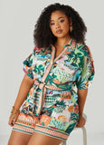 Postcard Print Romper