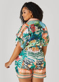 Postcard Print Romper