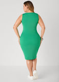 Ribbed V Neck Tank Dress