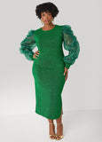 Organza Sleeved Lurex™ Dress