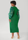 Organza Sleeved Lurex™ Dress
