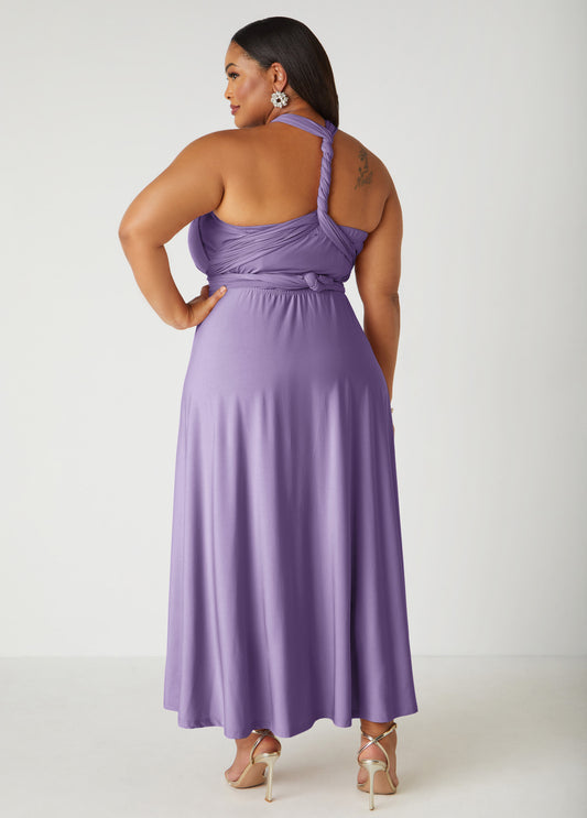 Plus Size Multi Way Convertible Maxi Dress, Light Pastel Purple, 14/16 - Ashley Stewart Plus Size Multi Way Convertible Maxi Dress, Light Pastel Purple, 14/16 - Ashley Stewart