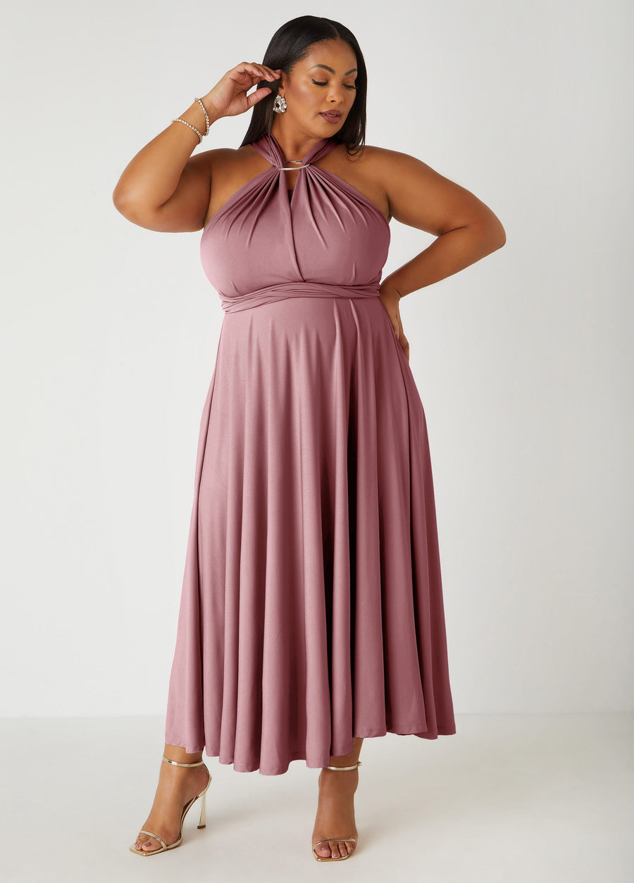 Plus Size Maxi Dress Blush Pink Infinity Dress Multi Way Dress